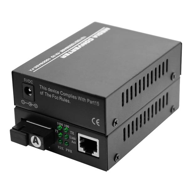 MC-1G-20KM - A pair of media converter Simplex 1GB 20KM
