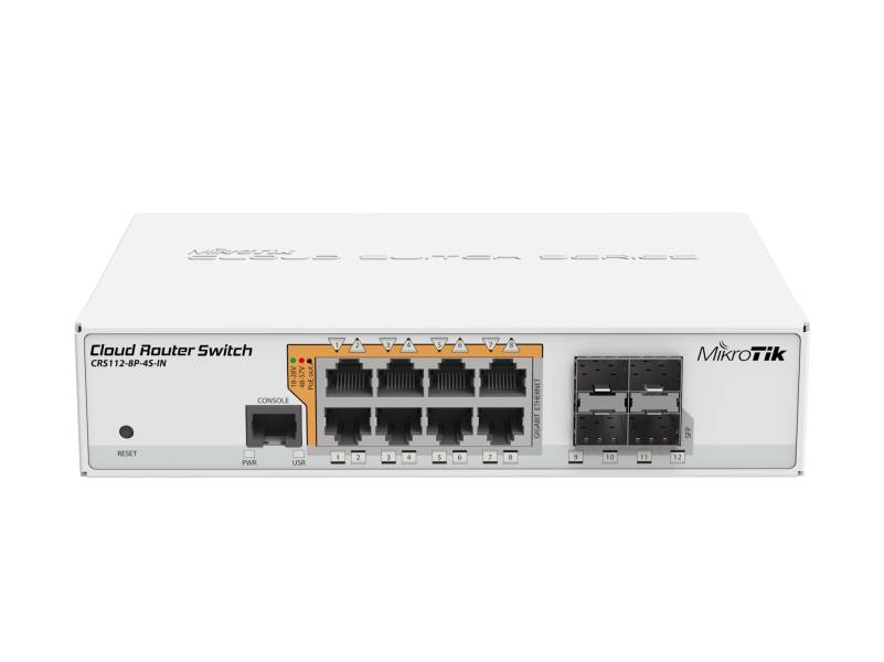 CRS112-8P-4S-IN - Managed PoE switch 8G 4xSFP