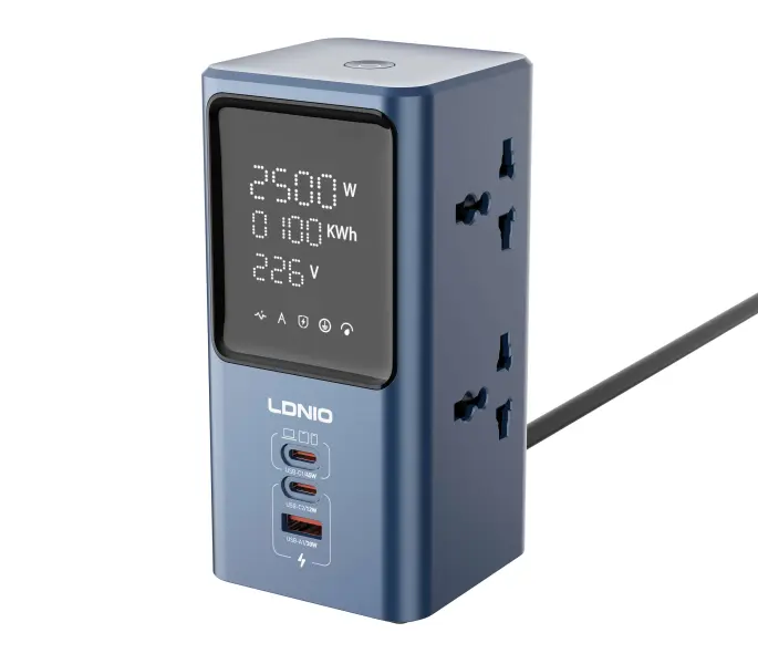 SC2 - 45W USB PD charger, 2500W universal power strip with LED